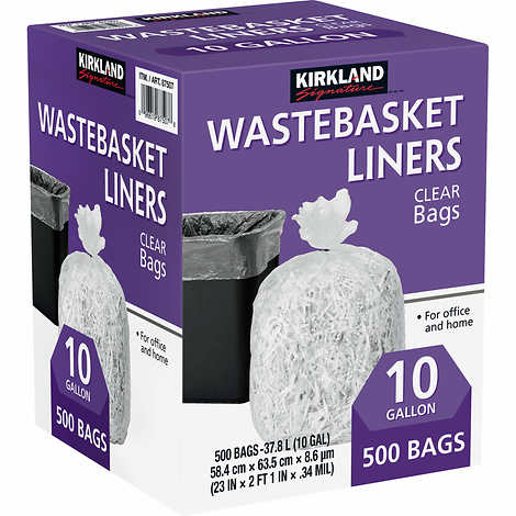 Kirkland Signature 10-Gallon Wastebasket Liners